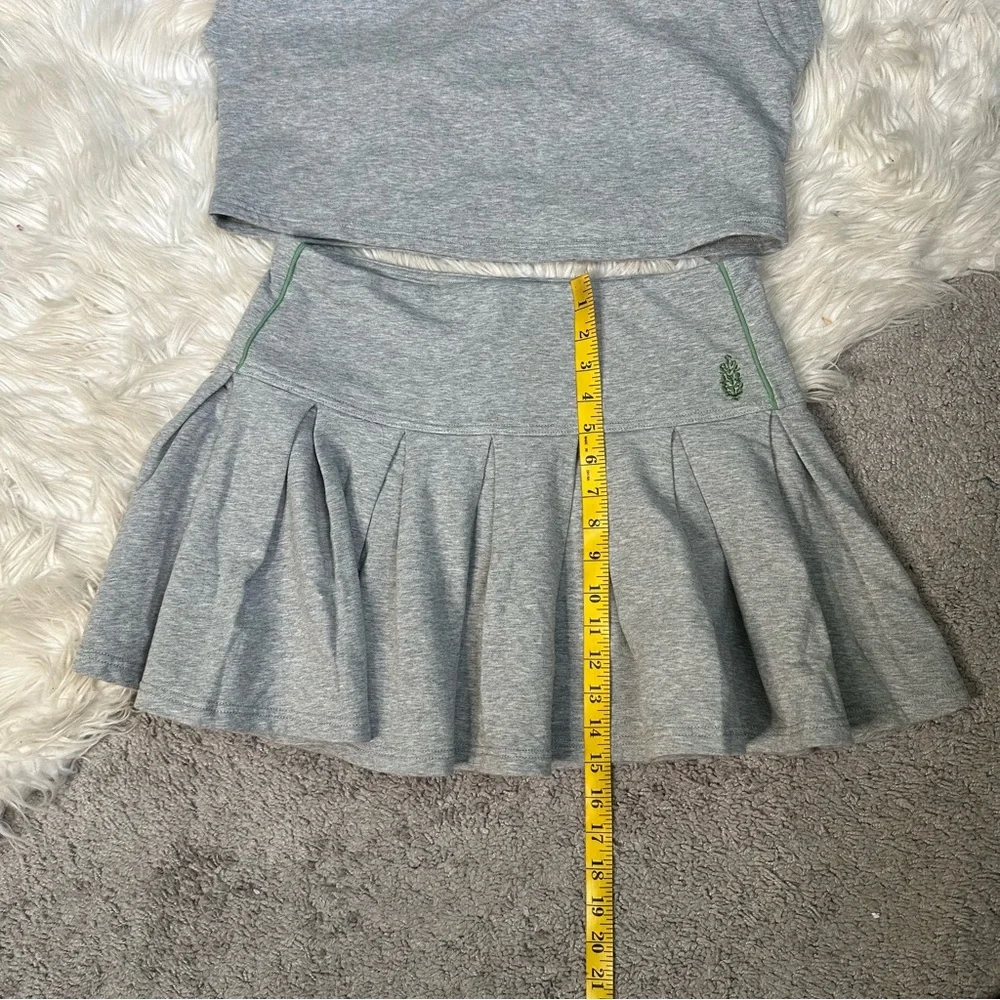 Nwt free people home base set Gray Crop Top and‎ Skirt Set nwt